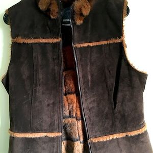 Leather/Faux Fur Vest